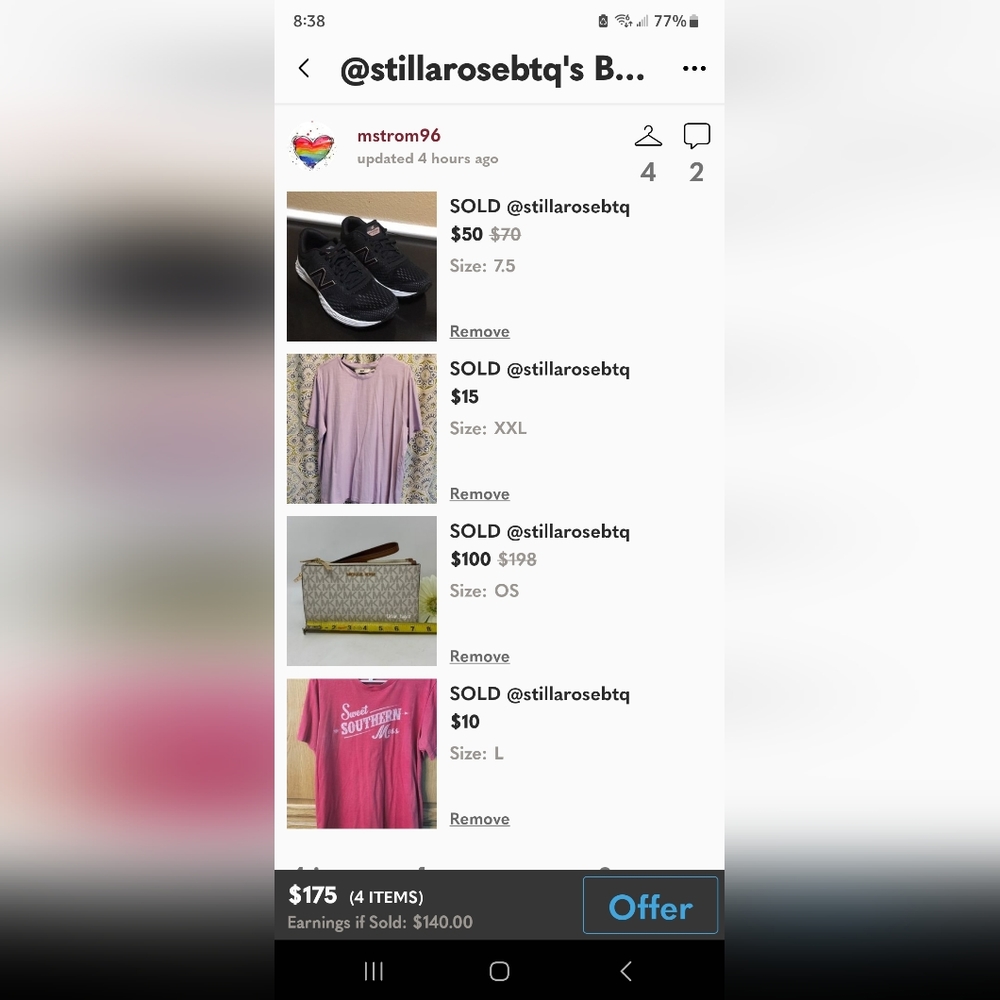 Sold to @stillarosebtq